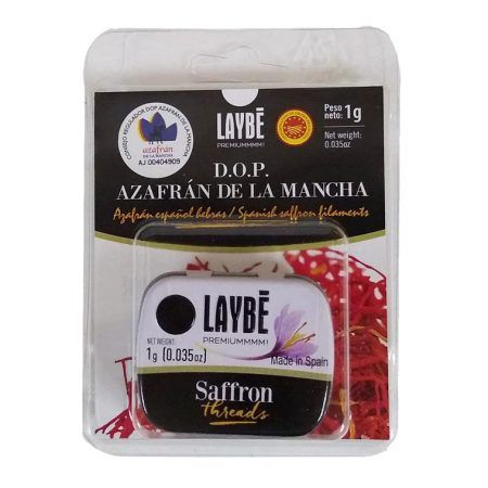 Azafrán en hebra español Laybe blister 1 g. (DOP. La Mancha)