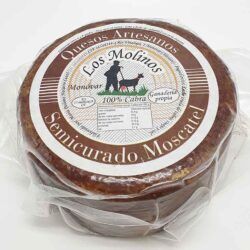 Queso de cabra con moscatel Los Molinos semicurado 500 g.