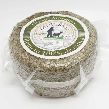 Queso de cabra con romero Los Molinos semicurado 500 g.