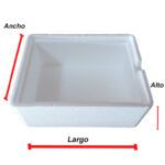 Caja de pórex - 21x16x9 cm