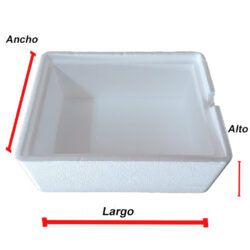Caja de pórex - 21x16x9 cm