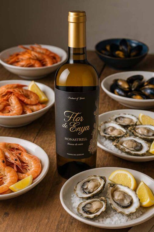 Flor de Enya blanc de noirs y marisco